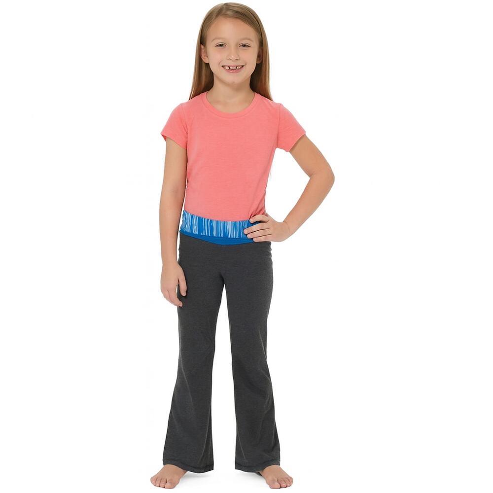 SO Girls Gray Yoga Pants with Blue Waistband – Size 10 – EUC